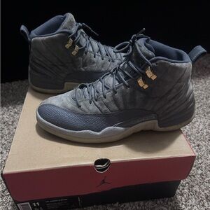 Jordan Retro 12 - Men's Charcoal and Black Sneakers